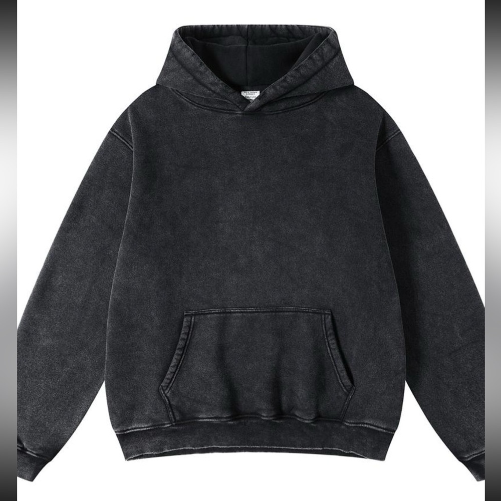 Faiable Fashion Fade Craft Unisex Oversized Acid Wash Hoodie Pullover